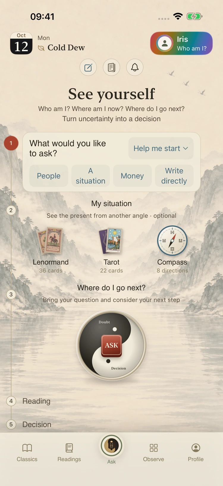 Yi App home screen